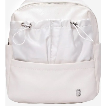 backpack μονόχρωμη 022487 λευκο