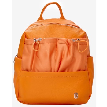 backpack μονόχρωμη 022487 πορτοκαλι