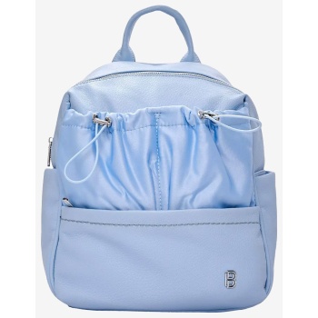 backpack μονόχρωμη 022487 γαλαζιο