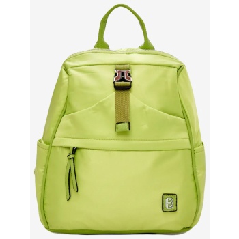 backpack μονόχρωμο με kλιπς 022486 λαχανι