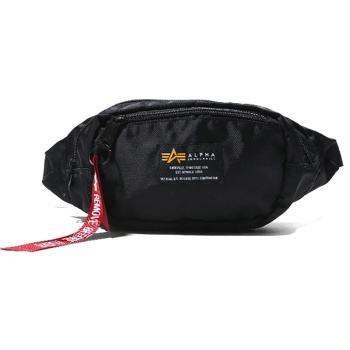 alpha industries crew waist bag 196923-03 μαύρο