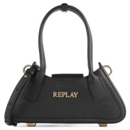 saffiano pu leather handbag women replay