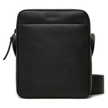 minimal metal logo refined reporter bag men calvin klein