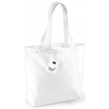 τσάντα shopping organic cotton westford mill w180 - white