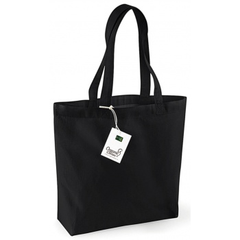 τσάντα shopping organic cotton westford mill w180 - black